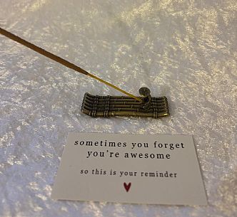 Small Metal Bamboo Incense Holder