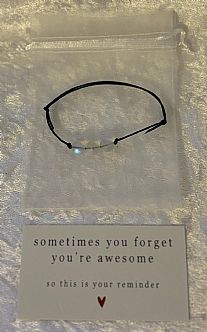 Pearlised Natural Stone Clear Mind Wish Bracelet